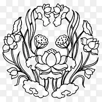 花纹 圆形 传统图案-空若网 花纹 圆形 传统图案-空若网