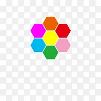彩色六边形边框-空若网 彩色六边形边框-空若网