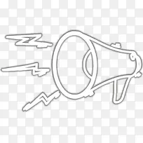 手绘线条喇叭-空若网 手绘线条喇叭-空若网