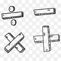 黑白线条数学符号-空若网 黑白线条数学符号-空若网