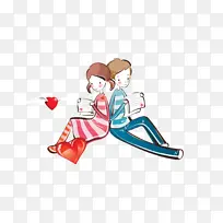 爱心甜蜜小情侣-空若网 爱心甜蜜小情侣-空若网