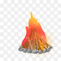 卡通手绘小火苗柴火-空若网 卡通手绘小火苗柴火-空若网
