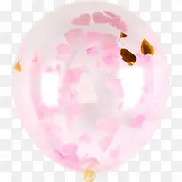 粉色爱心纸屑气球-空若网 粉色爱心纸屑气球-空若网