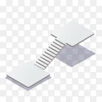 悬浮的白色楼梯插画-空若网 悬浮的白色楼梯插画-空若网