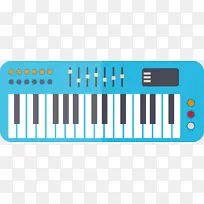 时尚扁平化电子琴手绘-空若网 时尚扁平化电子琴手绘-空若网