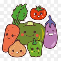手绘可爱的蔬菜表情-空若网 手绘可爱的蔬菜表情-空若网