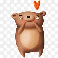 卡通手绘棕熊熊包-空若网 卡通手绘棕熊熊包-空若网