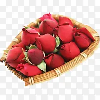 一筐新鲜的玫瑰花-空若网 一筐新鲜的玫瑰花-空若网