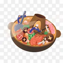 串串 火锅 插画 美食-空若网 串串 火锅 插画 美食-空若网