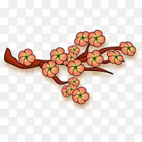 节日树枝元素-空若网 节日树枝元素-空若网