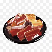 卡通手绘插画腊排骨-空若网 卡通手绘插画腊排骨-空若网