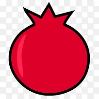 红色卡通石榴png-空若网 红色卡通石榴png-空若网