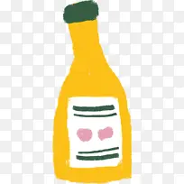 黄色可爱酒瓶-空若网 黄色可爱酒瓶-空若网