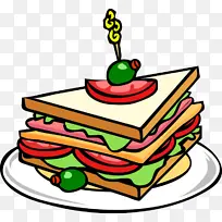 卡通手绘三明治-空若网 卡通手绘三明治-空若网