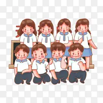 可爱卡通毕业生毕业插画-空若网 可爱卡通毕业生毕业插画-空若网