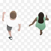 手绘卡通俯视人物-空若网 手绘卡通俯视人物-空若网