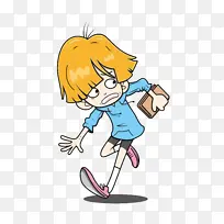 插画奔跑的女孩-空若网 插画奔跑的女孩-空若网