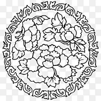 花纹 圆形 传统图案-空若网 花纹 圆形 传统图案-空若网