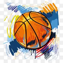 卡通抽象篮球插画-空若网 卡通抽象篮球插画-空若网