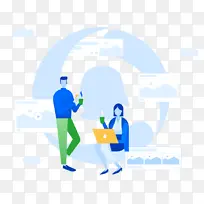 办公讨论插画-空若网 办公讨论插画-空若网