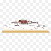 布达拉宫矢量插画-空若网 布达拉宫矢量插画-空若网