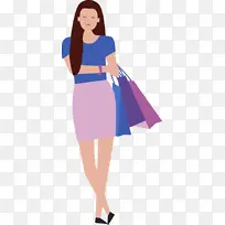 扁平化UI时尚购物女性-空若网 扁平化UI时尚购物女性-空若网