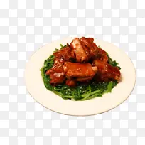 排骨美食食物一盘食物-空若网 排骨美食食物一盘食物-空若网