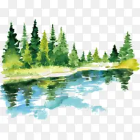 树木 森林 手绘 手账 绿色-空若网 树木 森林 手绘 手账 绿色-空若网