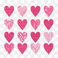 粉色花纹的爱心-空若网 粉色花纹的爱心-空若网