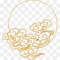 云朵圆形边框元素-空若网 云朵圆形边框元素-空若网