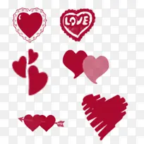 手绘520各种爱心-空若网 手绘520各种爱心-空若网