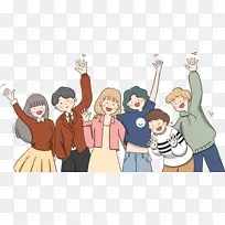 手绘卡通人物挥舞-空若网 手绘卡通人物挥舞-空若网