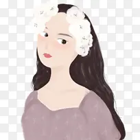 卡通手绘女孩精致可爱-空若网 卡通手绘女孩精致可爱-空若网