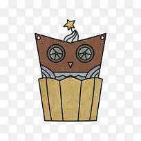 手绘插画猫头鹰-空若网 手绘插画猫头鹰-空若网