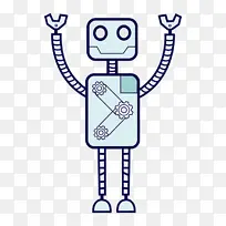 手绘卡通AI机器人-空若网 手绘卡通AI机器人-空若网