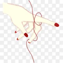 手绘元素手缠红线-空若网 手绘元素手缠红线-空若网