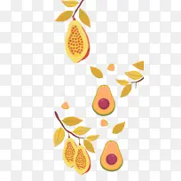 水果插画 水果png 牛油果 树叶 水果-空若网 水果插画 水果png 牛油果 树叶 水果-空若网