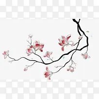 一支梅花矢量-空若网 一支梅花矢量-空若网