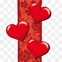 爱心长条丝带-空若网 爱心长条丝带-空若网