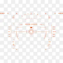 橙色 飞行器抬头显示 HUD 科幻-空若网 橙色 飞行器抬头显示 HUD 科幻-空若网