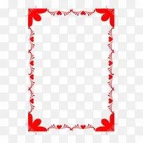 红色的爱心边框-空若网 红色的爱心边框-空若网