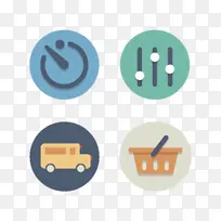 彩色调节扁平化图标元素-空若网 彩色调节扁平化图标元素-空若网