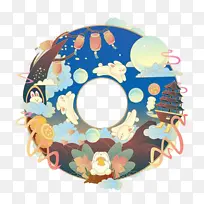 中秋节的插画-空若网 中秋节的插画-空若网