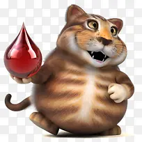 3D插画之重量级大猫-空若网 3D插画之重量级大猫-空若网