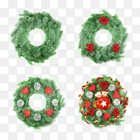 冬青树花环圣诞装饰-空若网 冬青树花环圣诞装饰-空若网