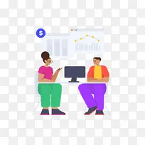 扁平插画人物金融-空若网 扁平插画人物金融-空若网