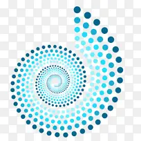 旋转渐变蓝色波点-空若网 旋转渐变蓝色波点-空若网