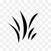 小草黑色剪影-空若网 小草黑色剪影-空若网