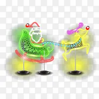 霓虹灯圣诞老人素材-空若网 霓虹灯圣诞老人素材-空若网