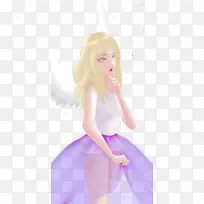 手绘 少女风 女生 翅膀 长裙-空若网 手绘 少女风 女生 翅膀 长裙-空若网